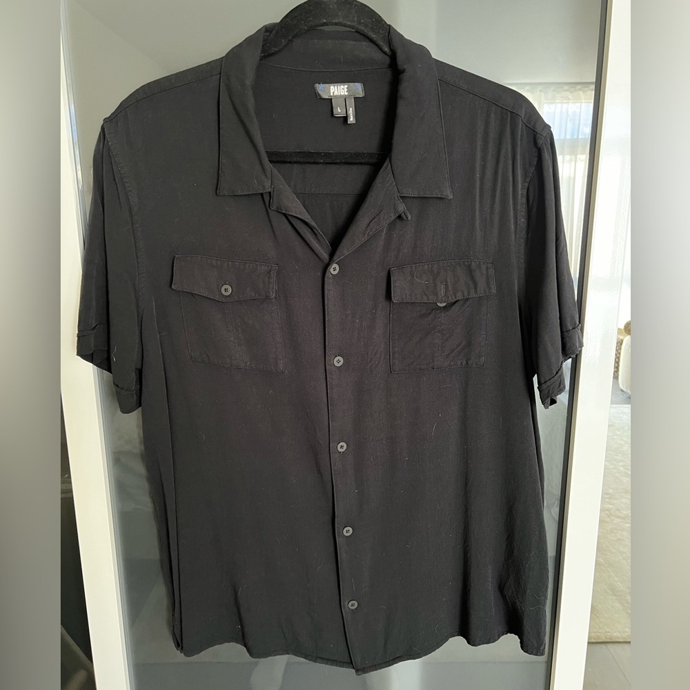 PAIGE Men's Brookside Short Sleeve Button Down Shirt